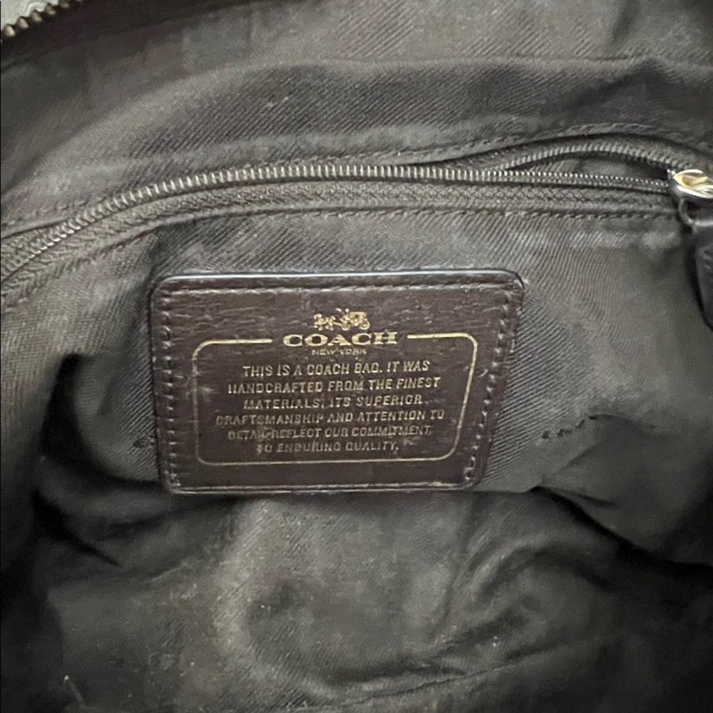 Coach Dark Brown Leather Shoulder Bag - Picture 10 of 11